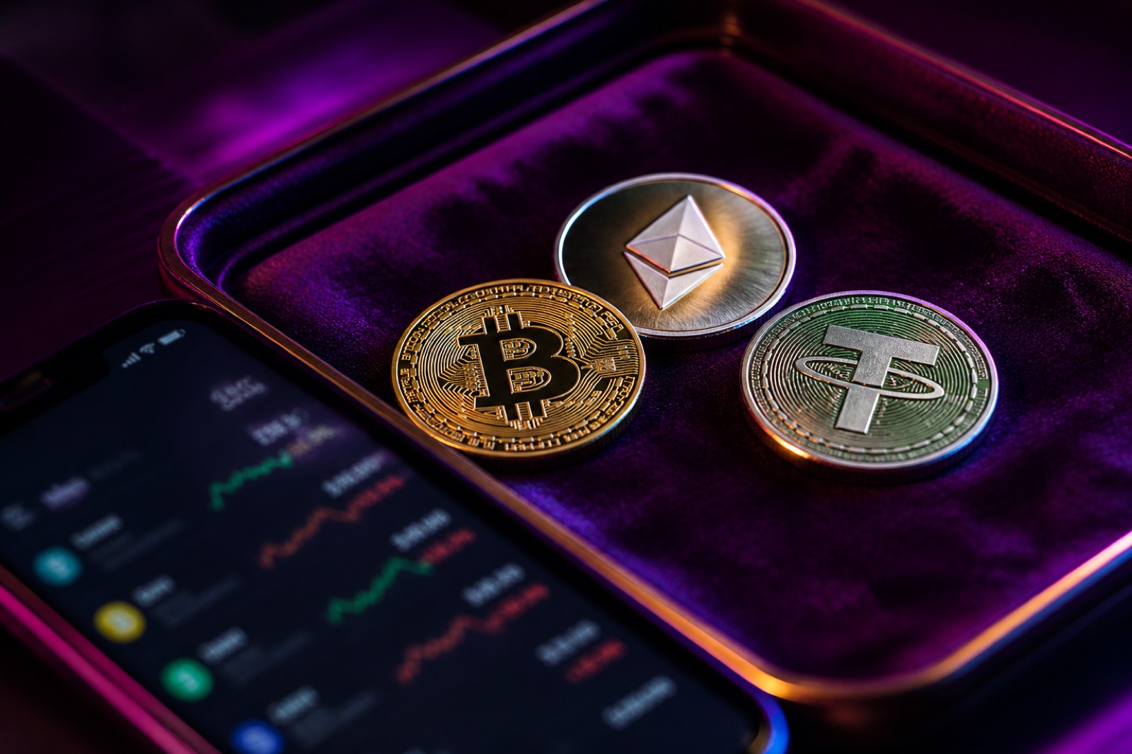 ビットコインなど仮想通貨のトレー、カジノミー出金のイメージ